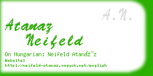 atanaz neifeld business card